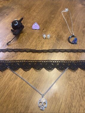 Goth alternative jewelry and accessories bundle